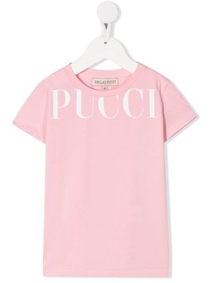 PUCCI Junior logo-print T-shirt - Pink