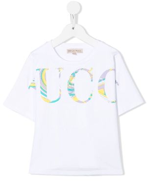 PUCCI Junior logo-print T-shirt - White
