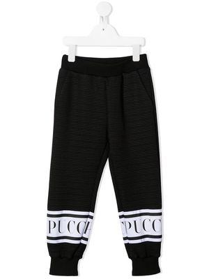 PUCCI Junior logo-print track pants - Black