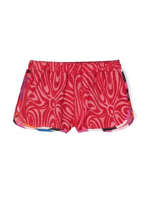 PUCCI Junior Marmo jacquard shorts - Pink
