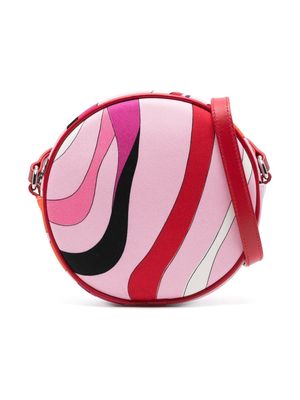 PUCCI Junior Marmo-print circular crossbody bag - Pink
