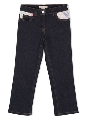 PUCCI Junior mid-rise slim-cut jeans - Blue