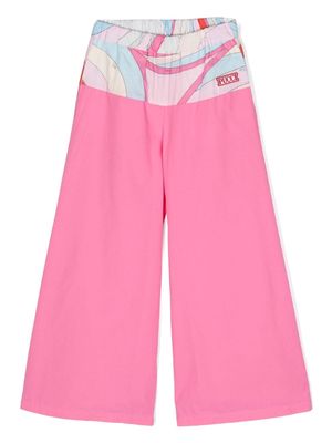 PUCCI Junior panelled-design trousers - Pink