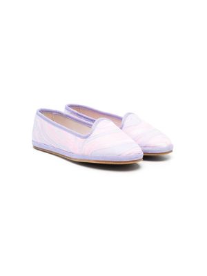 PUCCI Junior patterned slip-on ballerinas - Pink
