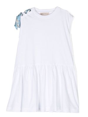 PUCCI Junior Pesci-print cotton dress - White