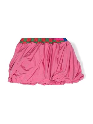 PUCCI Junior pleated ruched-detailing skirt - Pink