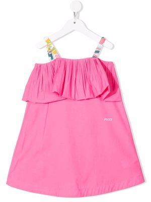 PUCCI Junior ruffle-trimmed mini dress - Pink