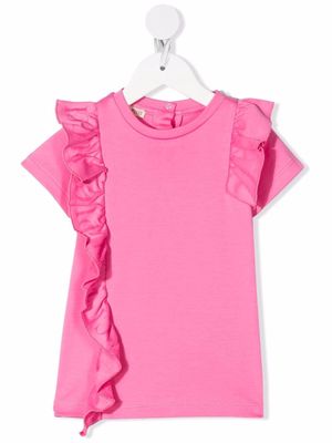 PUCCI Junior ruffle-trimmed T-shirt - Pink