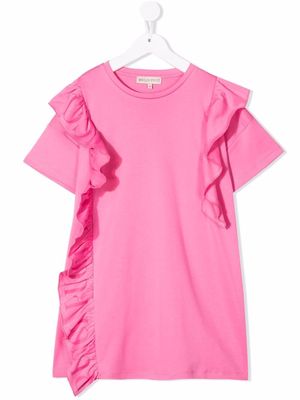 PUCCI Junior ruffled T-shirt dress - Pink