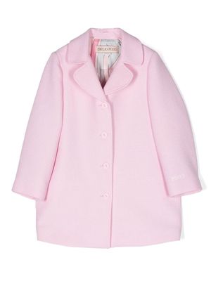 PUCCI Junior single-breasted front-button fastening coat - Pink