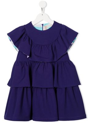 PUCCI Junior tiered mini dress - Purple