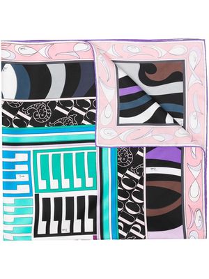 PUCCI large Patchwork-print silk-twill scarf - Multicolour