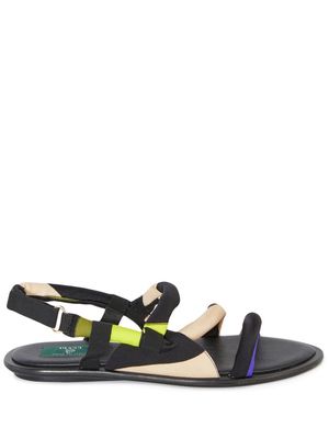 PUCCI Lee Marmo-print padded sandals - Black