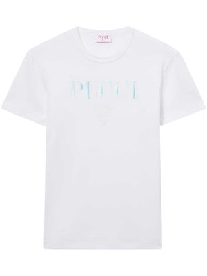 PUCCI logo-embroidered cotton T-shirt - White