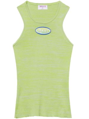 PUCCI logo-patch knitted top - Green