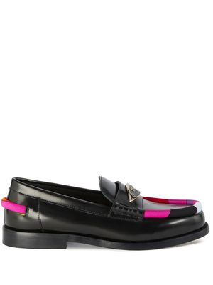 PUCCI logo-plaque leather loafers - Black