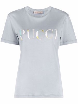 PUCCI logo-print cotton T-shirt - Grey