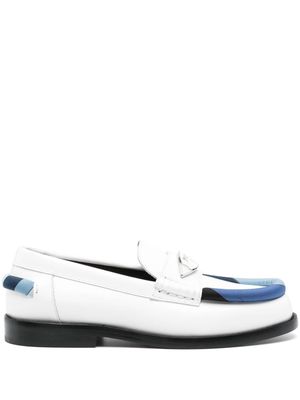 PUCCI Luna Iride-print leather loafers - White