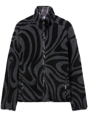PUCCI marbled-pattern felted bomber jacket - Black