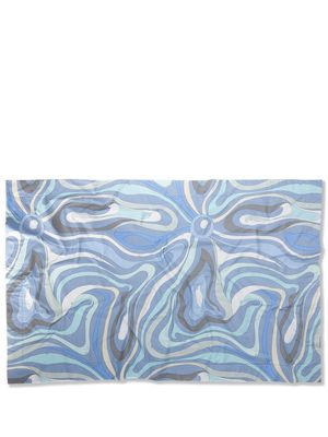 PUCCI Marmo-print beach towel - Blue