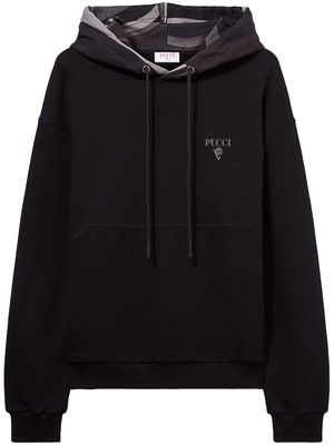 PUCCI Marmo-print cotton hoodie - Black