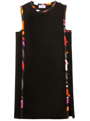 PUCCI Marmo-print detail cotton minidress - Black