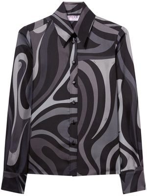 PUCCI Marmo-print silk shirt - Grey