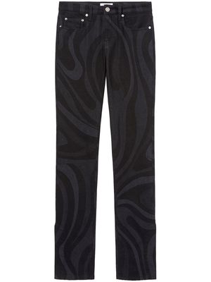 PUCCI Marmo-print staight-leg trousers - Black