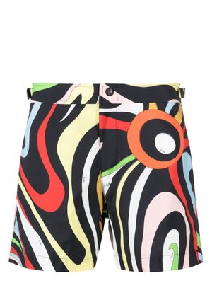 PUCCI Marmo-print swim shorts - Black