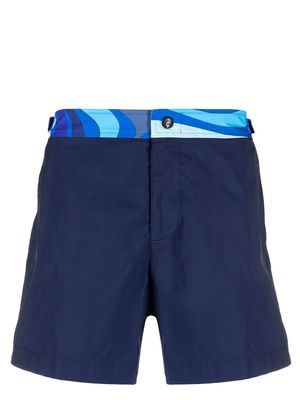 PUCCI Marmo-print swim shorts - Blue