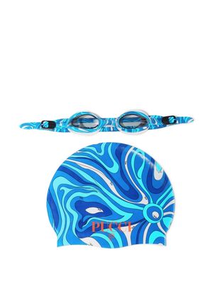 PUCCI Marmo-print swimming set - Blue