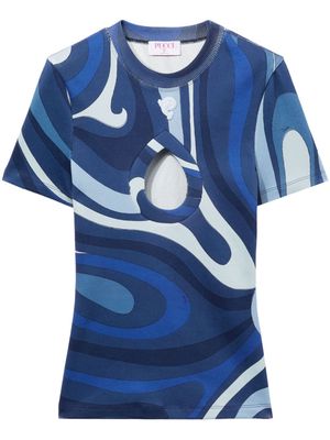 PUCCI Marmo-print T-shirt - Blue