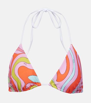 Pucci Marmo printed bikini top