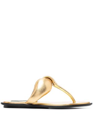 PUCCI metallic-effect thong sandals - Gold