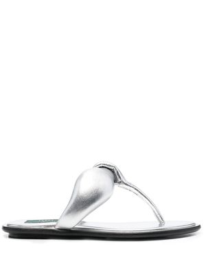 PUCCI metallic-effect thong sandals - Silver