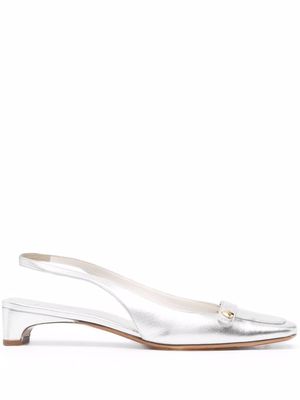 PUCCI metallized slingback pumps - Silver