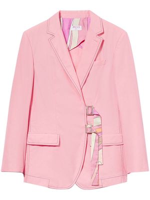 PUCCI notched-lapels off-centre blazer - Pink