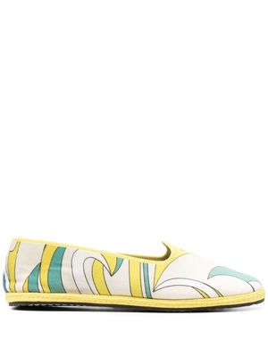 PUCCI Nuages-Print Friulane slippers - Yellow