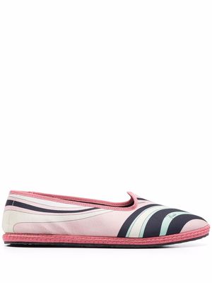 PUCCI Onde-print flat slippers - Blue