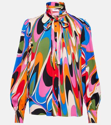 Pucci Onde tie-neck printed blouse