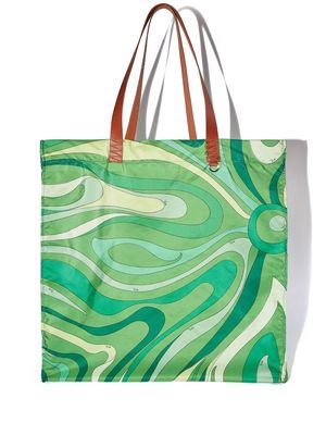 PUCCI oversize Marmo-print tote bag - Green