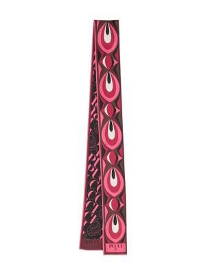 PUCCI Pesci And Goccia print silk-twill scarf - Pink