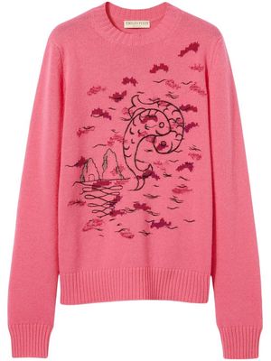 PUCCI Pesci-intarsia jumper - Pink