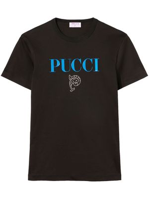 PUCCI Pesci logo-print T-shirt - Black