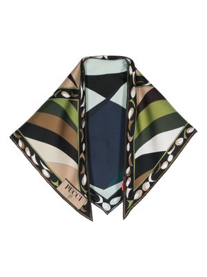 PUCCI Pesci-print silk scarf - Green