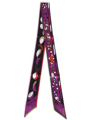 PUCCI Pesci-print silk scarf - Purple