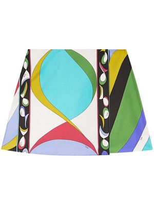 PUCCI Pesci-print silk wrap skirt - Multicolour