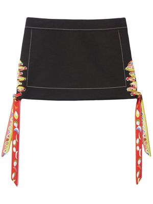 PUCCI Pesci ribbon mini skirt - Black