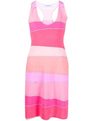 PUCCI Pre-Owned 2000s abstract striped print racerback dress - Pink