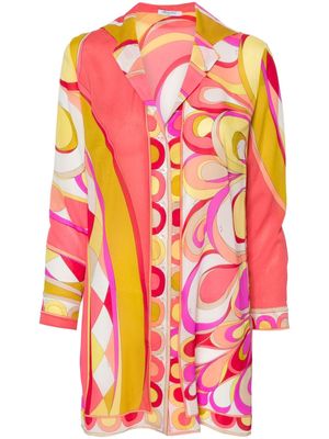 PUCCI Pre-Owned 2000s geometric-print chiffon shirt - Orange